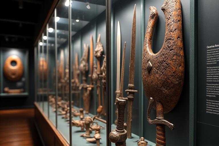Vikingvåpen museumsutstilling